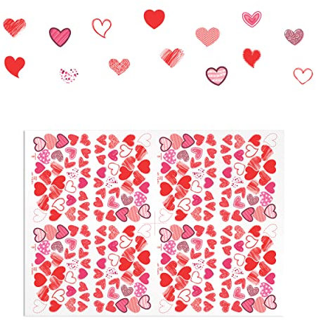 colortouch 112 Stück Herzen Aufkleber, verschiedenen Größen (2 * 2-2 * 2,5), Hochwertige Sticker zum Verschönern und Beschriften Geschenken