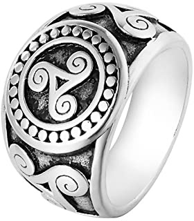 HCMA Totem vikingo nudo celta titanio acero hombres anillos Punk Hip hop Rock Vintage para hombre novio motorista joyería creatividad regalo