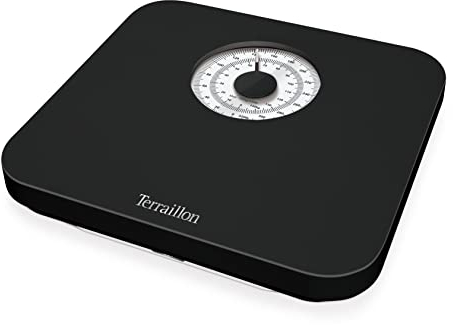 TERRAILLON - NAUTIC, Pèse Personne Mécanique, Balance Grand Cadran, 150kg max, Noir