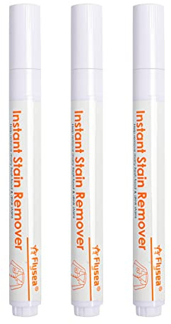 Instant Stain Remover Cleaning Pen for Clothes Fabric Portable Spot Remover Handheld Rub Pen on Wine Coffee Tea Oil Ink Juice Stain Marks, 3 Count