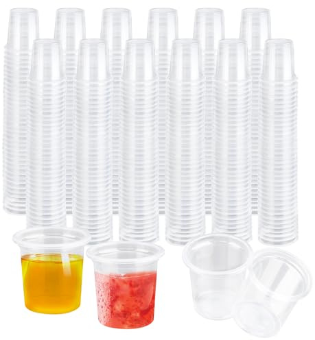 YKUKIZEE 500 Pack 20 ml Plastic Shot Glasses 2 cl Mini Shot Glasses Clear