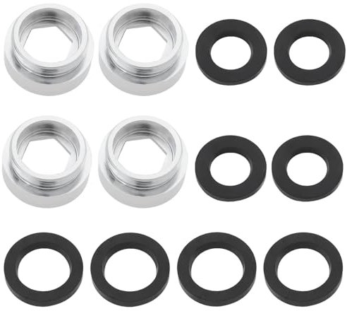 SG Store 4 set kranadapter hongänga M24 till hangänga M22 kranadapter lämplig för luftaranslutning till kökskranar luftaradapter silver
