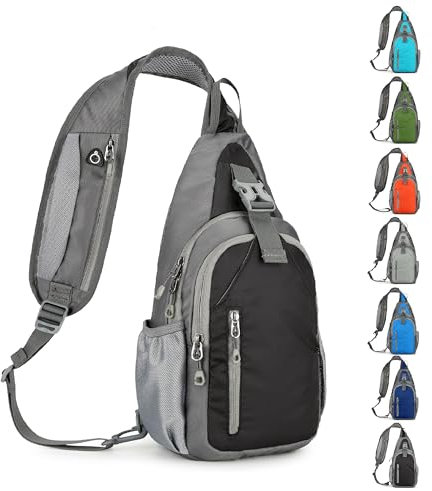 levayhill Small Crossbody Sling Backpack,Hiking Daypack Men Women, Black