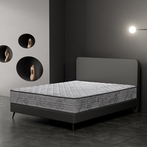 CHESTIA Colchón 135 x 180 cm Viscoelástico Zeus | Altura 24cm | Firmeza Alta para Soporte Lumbar | Oeko Tex | Transpirable y Ortopédico | Hecho en España.