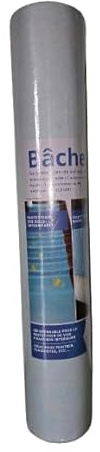 HLX Rouleau bâche de protection de sol feutre 1x30m - 120g/m² - 30m² - Anti-dérapant / auto-adhésif - non collant - idéal peintre-chantier-escaliers-rénovation