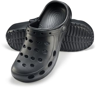 ESTRO Ciabatte da Giardino Uomo - Sabot Uomo Unisex Ciabatte Gomma Sabot Donna Pantofole Donna Estive A02 (46, Nero)
