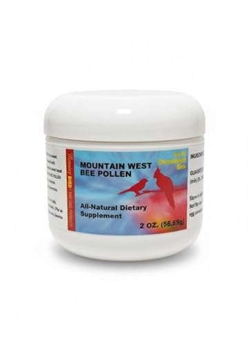 Morning Bird Mountain West Bee Pollen 2 oz – Natural Immune Support & Protein Powder for Birds – Boosts Strength, Feather Health & Energy – Easy to Mix with Food for All Bird Types