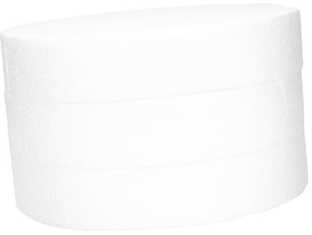BCOATH 3 Pezzi Disco di Schiuma Rotondo 25 Cm X 5 Cm, Blocchi di Schiuma Artigianale per Decorazione Floreale Fai da Te, Materiali per L'artigianato Creativi per Progetti di Festa