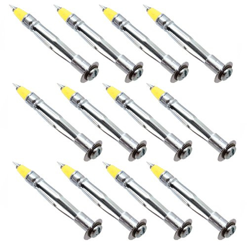 Topzone Heavy Duty 1/8 inch 38mm Zinc Plated Steel Hollow Drive Wall Anchor w/ Screws (24)