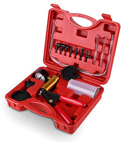 Pompa Manuale a depressione Kit Tester e Pompa Vuoto Manuale Spurgo Freni Tester sottovuoto per Automobili e Motocicli Spurgo Freni Auto Spurgo Frizione Tester per spurgo Circuito Freni autoveicoli