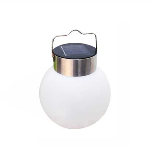 Uonlytech 1Pcs Hanging Solar Lights Waterproof Solar Lanterns Ball Light Outdoor Lanterns Solar Powered Hanging Light for Garden Tent White Light