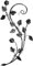 MetallWeb® Schmiedeeisen-Blumenornament, handgeschmiedeten Motiven, Rundstahl, geschmiedet, Ø 10 mm, 400 x 600 mm
