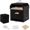 KOMFOTTEU Pizzaofen 4 in 1, Außenofen 300 °C, Minibackofen mit Pizzastein, Pizzaschaufel, Grillrost, wasserdichte Abdeckung, 2-Schicht Outdoor Pizzasteinofen für Outdoor