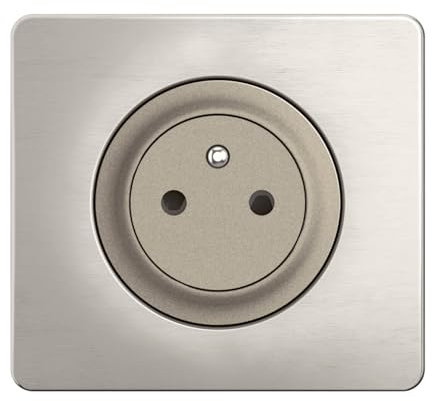 LEGRAND - Elektrische Wandsteckdose mit Erde Céliane Komfortoberfläche – Steckdose mit einziehbarem Sockel – Titan – zur Ergänzung mit einer Platte