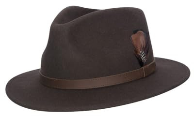 Walker and Hawkes - Sombrero Howick de Fieltro de Lana - Marrón - M (58cm)