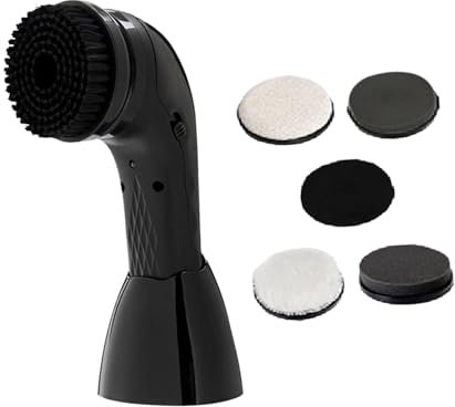 rockible Electric Shoe Polisher Machine with Adjustable Speed USB Leather Care Cleaning Kit Automatic Shoe Shine Kit for Sofa, black
