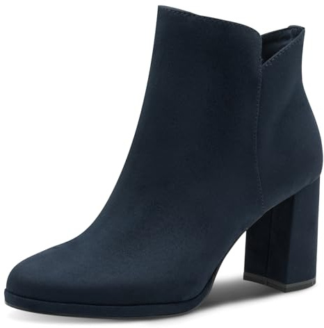 Tamaris Damen Boot Heel 1-25362-45, Botas Cortas al Tobillo Mujer, Azul Marino, 37 EU