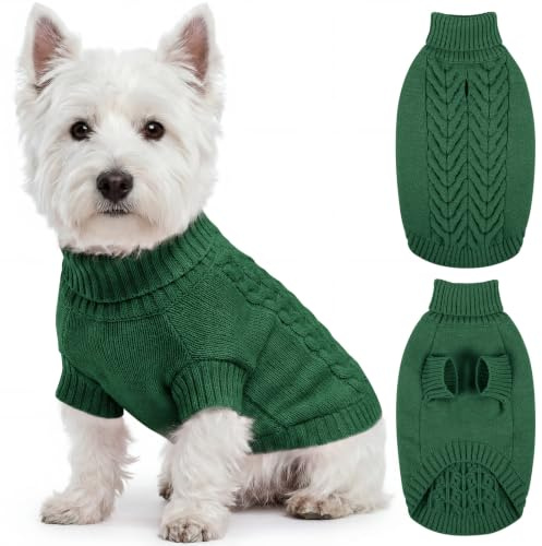 ASENKU Maglione Invernale Cane Felpa per Cani di Taglia Piccola, Maglioncino Cane con Collo Alto Abbigliamento Cappotto Pullover S