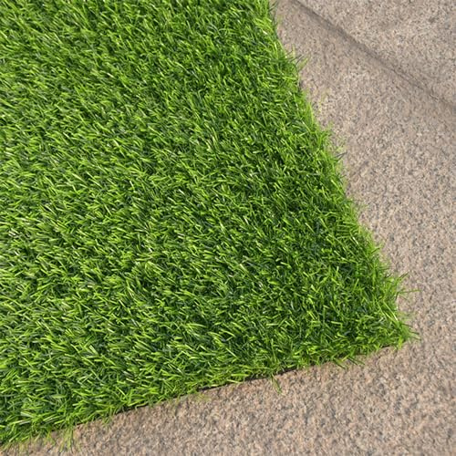 Erba artificiale sintetica spessa 2 cm, per giardino, cortile, patio, balcone, tappeto erboso esterno con retro in gomma