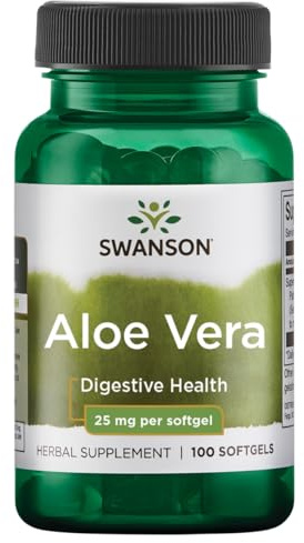 Swanson Aloe Vera 25 Milligrams 100 Sgels