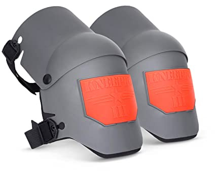 Sellstrom KneePro Knee Pads - Ultra Flex III - Heavy Duty Protection and Comfort for Construction, Gardening, Army, Flooring Work - Grey and Orange