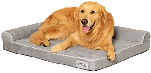 PetFusion BetterLounge Cama ortopédica para Perros de Espuma viscoelástica con Forro Impermeable y Funda extraíble, cómoda Cama Suave para Perros, Grande (91 x 71 x 15 cm)