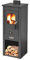 STUFA KARSO ANTRACITE 7KW VOLUME RISCALDABILE 140MC