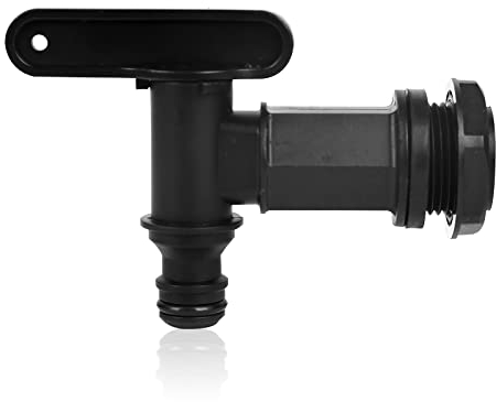 Robinet pour citerne de pluie - Adaptateur de réservoir IBC - Adaptateur de réservoir d'eau de pluie - Raccord de tuyau avec fermeture en plastique - Adaptateur de réservoir d'eau de pluie