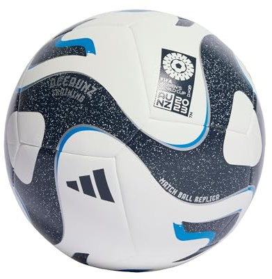 adidas HT9014, 5 Unisex Ball (Machine-Stitched) Oceaunz Training Football, White/Collegiate Navy/Bright Blue/Silver Met