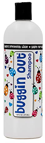 buggin out Lice Prevention Shampoo 16oz | for Kids & Adults Daily Use | Peppermint Essential Oil | Sulfate Free | Fresh Minty Scent