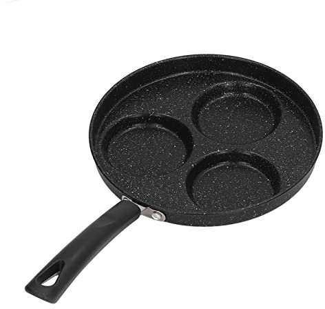 QANYEGN Poêle à ufs De 3 Tasses, Cuiseur à ufs En Métal Chauffé Uniformément, Poêle à Frire Avec Poignée Confortable Pour Omelettes, Hamburgers Et Crêpes.
