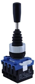 Hookurity Interruptores de Palanca de Mando Master Monolever de 22mm, 2 Posiciones de 4 vías, Bloqueo automático, Palanca momentánea, Interruptor Cruzado Rocke 2NO 4NO HKC612(HKC-614)