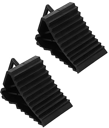 LOORGVEL 2 Piezas Cuñas de Rueda Antideslizantes para Coche de Soporte para Neumáticos para Vehículos Comerciales Pasajeros Previene el Movimiento Superficies Inclinadas