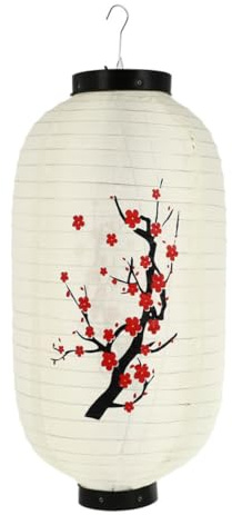 Toyvian Lanterne Japonaise en Soie Blanche Style Classique, Lanterne Suspendue Résistante à L'extérieur pour Décoration Intérieure et Extérieure
