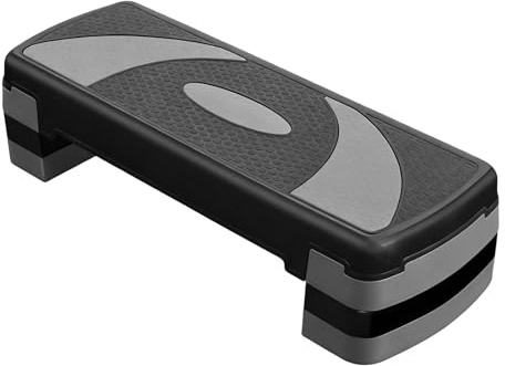 Pongnas 78 Cm Fitness-Step-Plattform, Rutschfester Aerobic-Pedal-Stepper mit Verstellbaren 3 Gängen, für Heim-Fitnessstudio, Yoga, Sport und Fitness (Schwarzgrau)