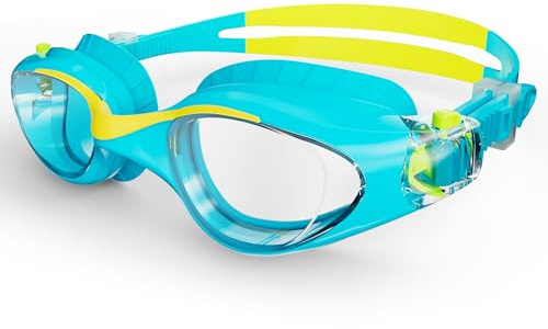 HIGAHY Gafas de natación para niños – Gafas de buceo para niños y niñas con protección UV y antivaho, impermeables y claras, gafas de natación profesionales para niños de 6 a 14 años