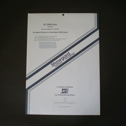 Showgard Pre-cut Black Stamp Mounts DC 2006 Pack