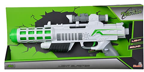 Simba 108046945 - Planet Fighter Light Blaster Gewehr, mit Licht und Sound, Farbwechselfunktion, 44cm, ab 3 Jahren