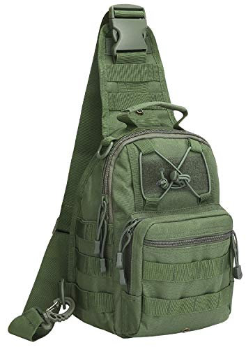 G4Free Lätt Taktisk Sling Ryggsäck Militär Axelväska EDC Bröstväska för Utomhus Sport Camping Vandring