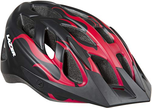 Lazer J2 Kids Mountain Bike Helmet - Black/Big Flames, Unisize