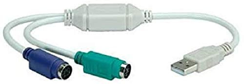 Cble d'interface Nilox NX120200103 et adaptateur USB PS/ 2, blanc
