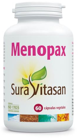 SURA VITASAN Menopax 60 Cápsulas – 6 Extractos Botánicos para Salud de la Mujer y Confort en la Menopausia – Dong Quai, Sauzgatillo,Trébol Rojo, Diente de León, Cimicifuga, Dioscorea