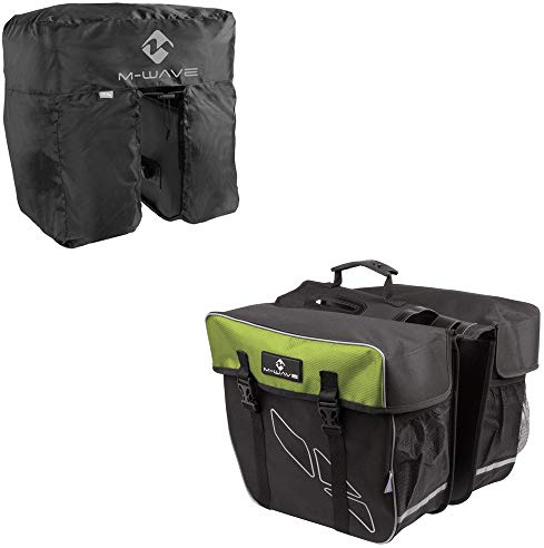 M-Wave Bolsa de alforja Trasera con Funda para Lluvia