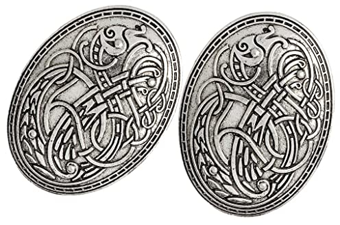 2 Wikinger Brosche Retro Anstecknadel Scheibenfibel Abzeichen Pin für Frauen und