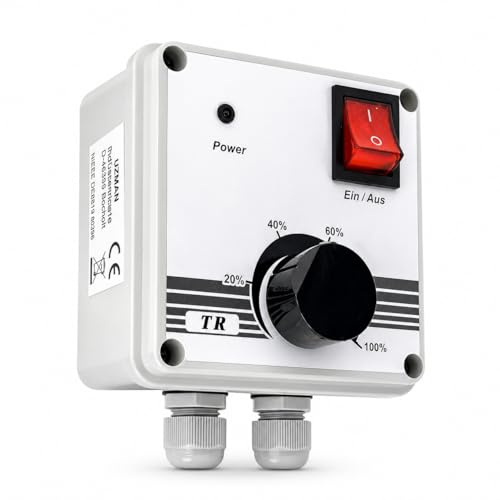 UZMAN Control de velocidad industrial 400 W para ventilador, regulador de voltaje, motor eléctrico, interruptor regulador intensidad de 230 V