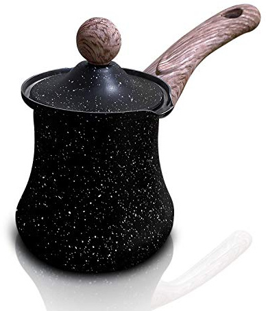 12 oz Turkish Coffee Pot Multipurpose Arabic Coffee Ibrik Heavy-Duty Stainless Steel Corrosion Resistant and Food-Grade (350 ml)