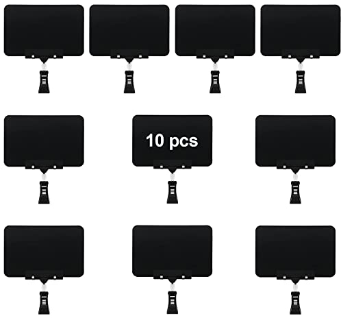 SIYOMG 10 Stück Etikettenhalter Clip, Etiketten Clips Label Halter, Drehbar Label Halter, Abnehmbare Clips Etiketten, Kunststoff Tafelschild mit Clip für Geschäft, Party, Büro, Ausstellung