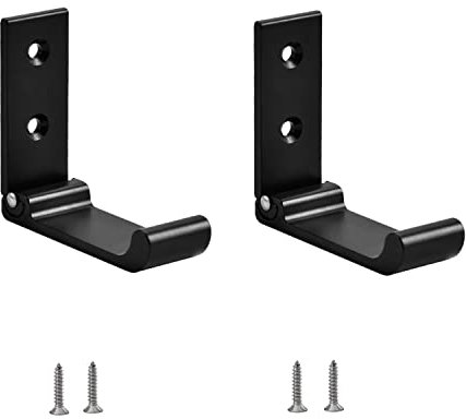 LIUJUNH 2 Pieces Coat Hooks with Screws Wall Foldable Coat Hook Aluminum Alloy Wally Hook for Bedroom Entrance Living Room Holds up to 33lbs Home Storage Hooks(Black)
