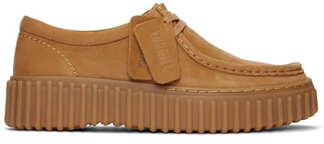 CLARKS Unisex Torhill Bee Shoes, Light Tan Nubuck, 41 EU