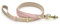 NINA WOOF Hundeleine aus Leder, schmale Leine mit verstärkten Beschlägen, europäisches Design, Rosa, 1,2 m